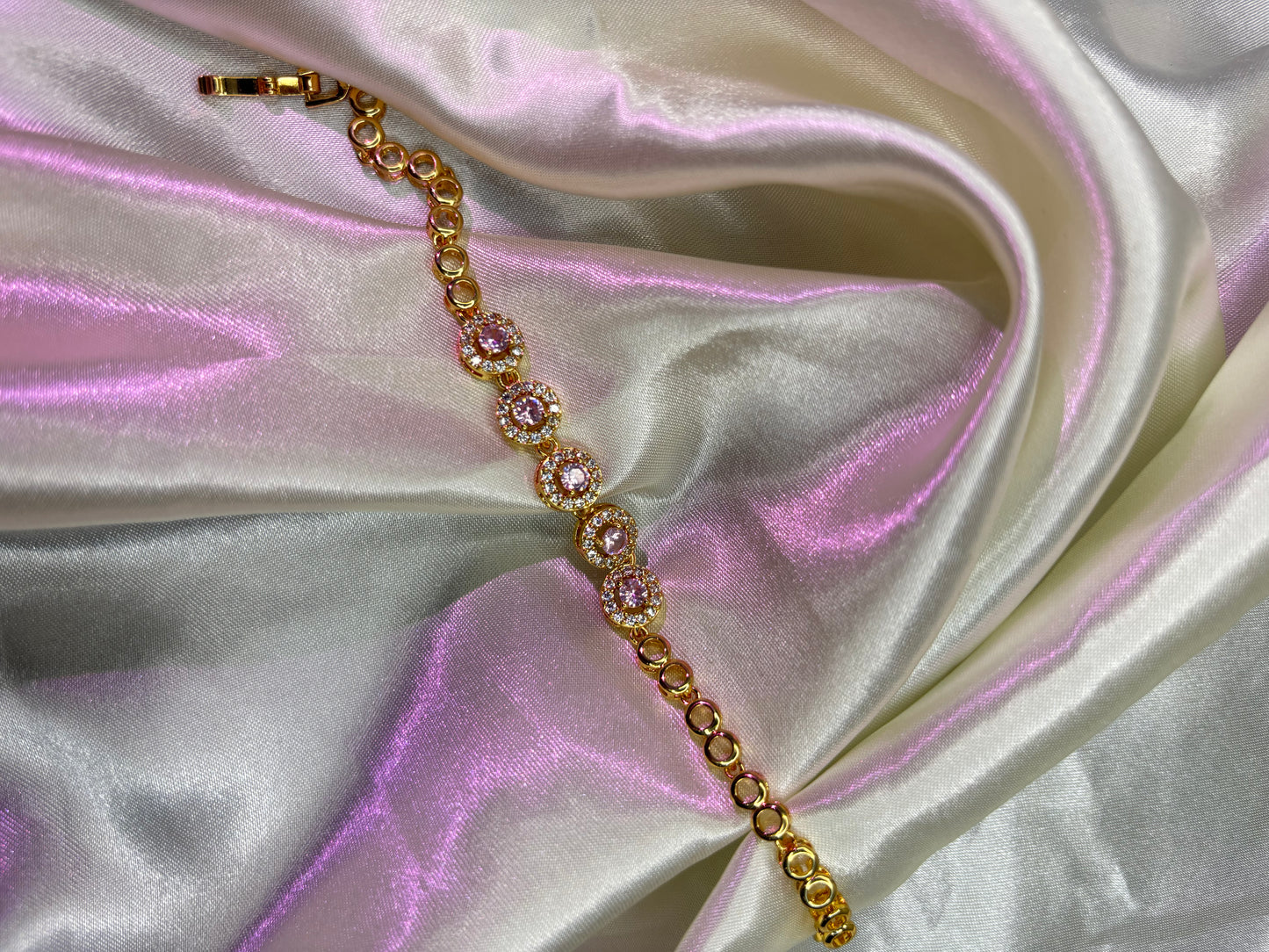 Rose Gold Twisted Cable Station Bracelet