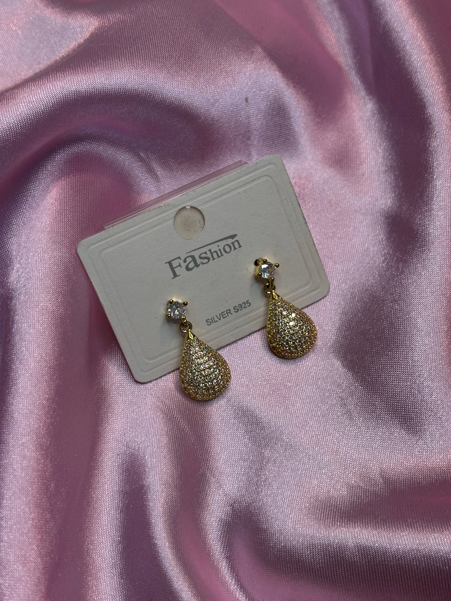 Polished Teardrop Nugget Drop Earrings