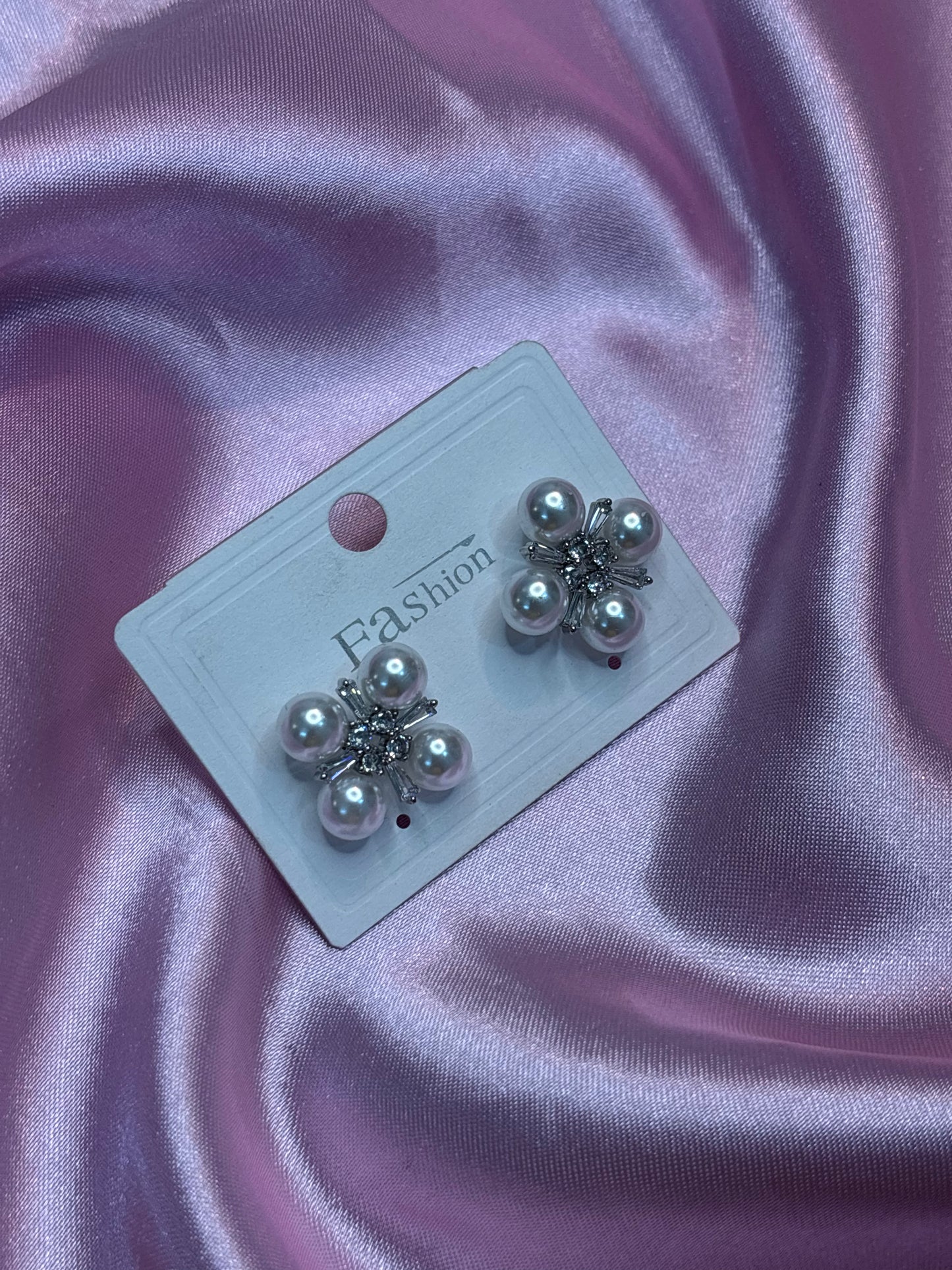 Ice Blue Solitaire Crystal Stud Set