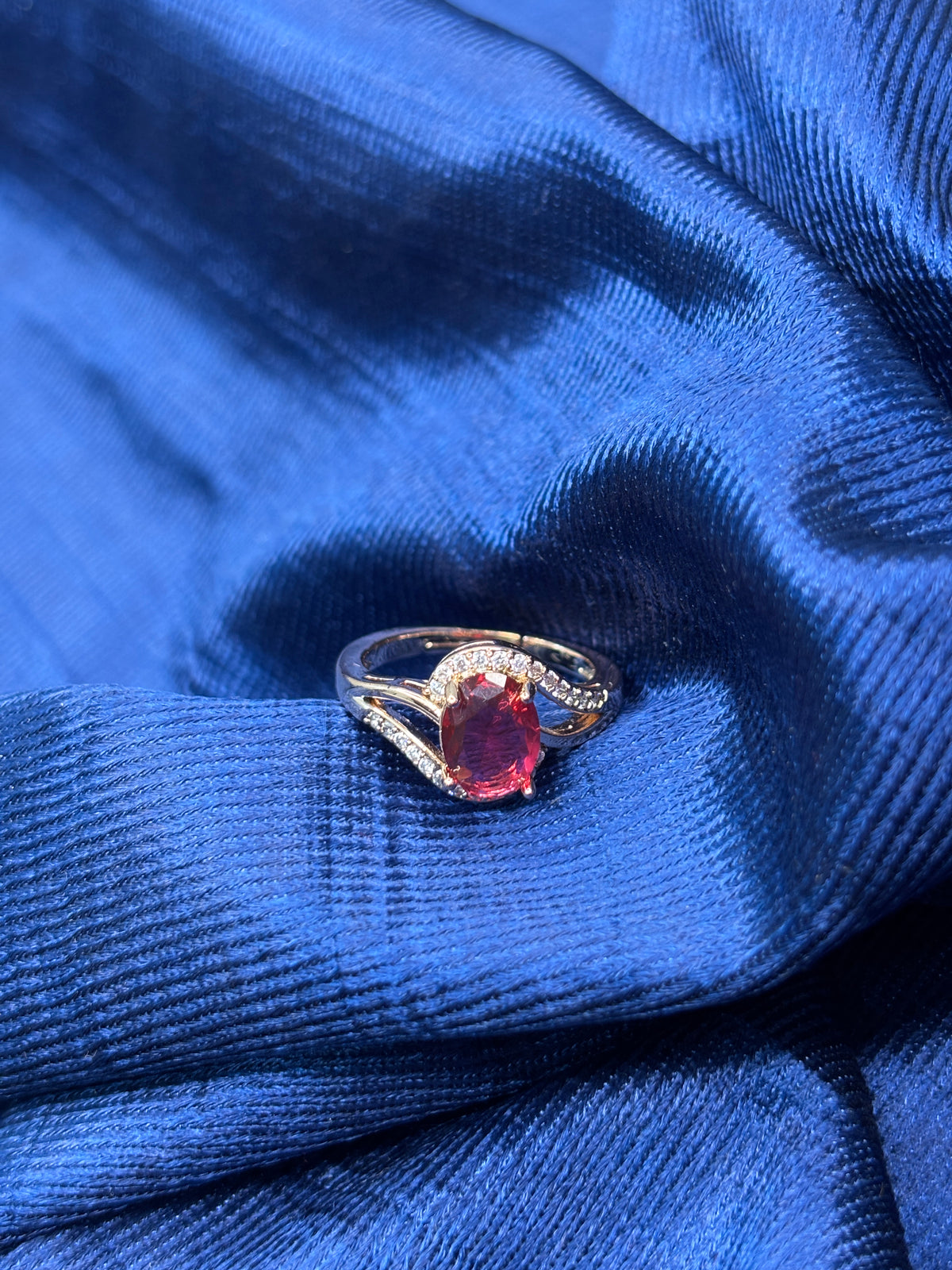 Crimson Oval Signet Ring