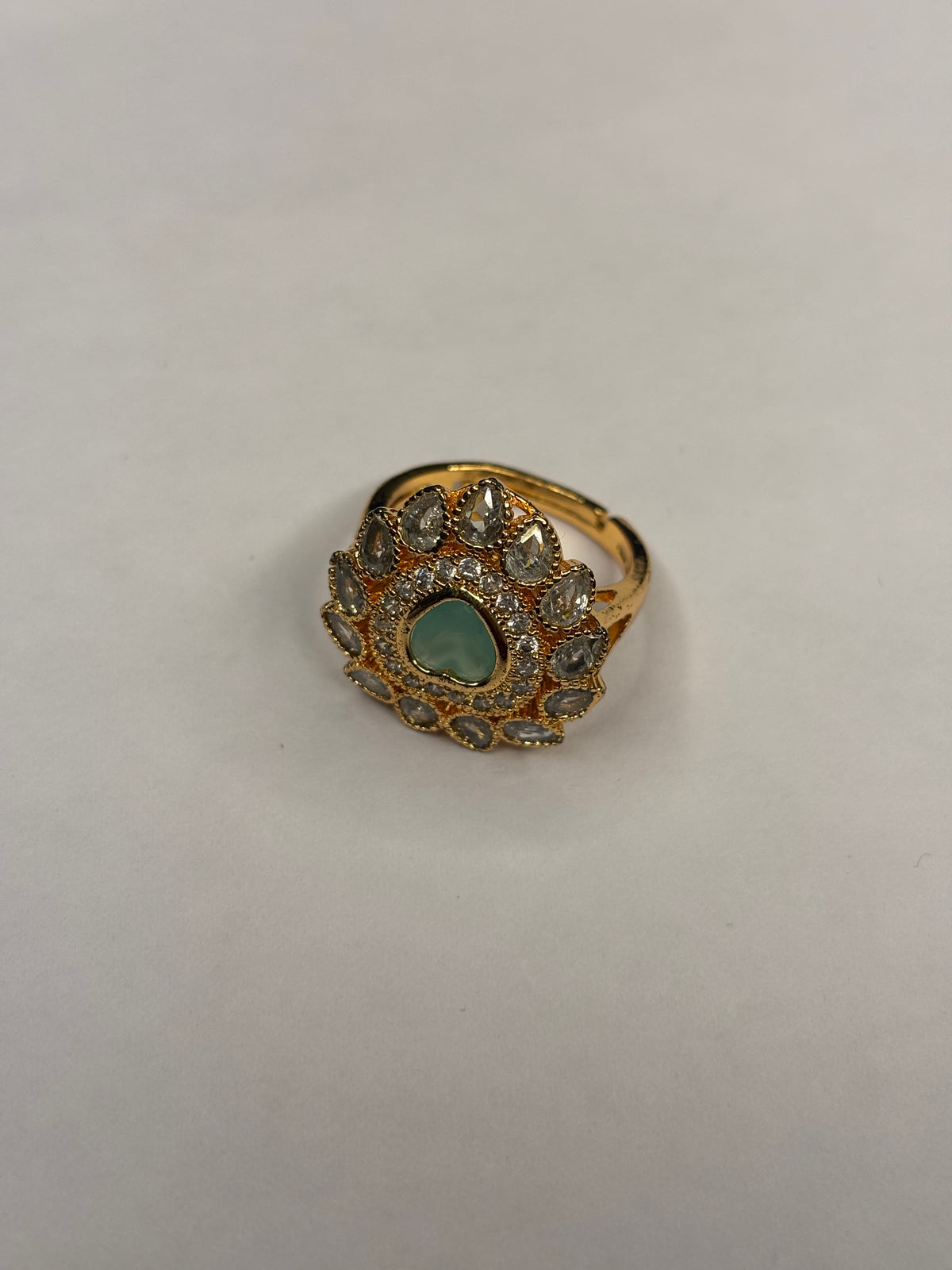 Antique Emerald Mandala Ring