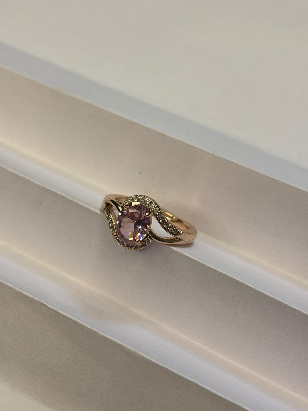 Rose Petal Contoured Accent Ring