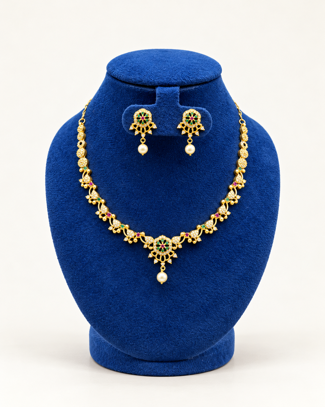 Mango Link Statement Necklace Set with Earrings