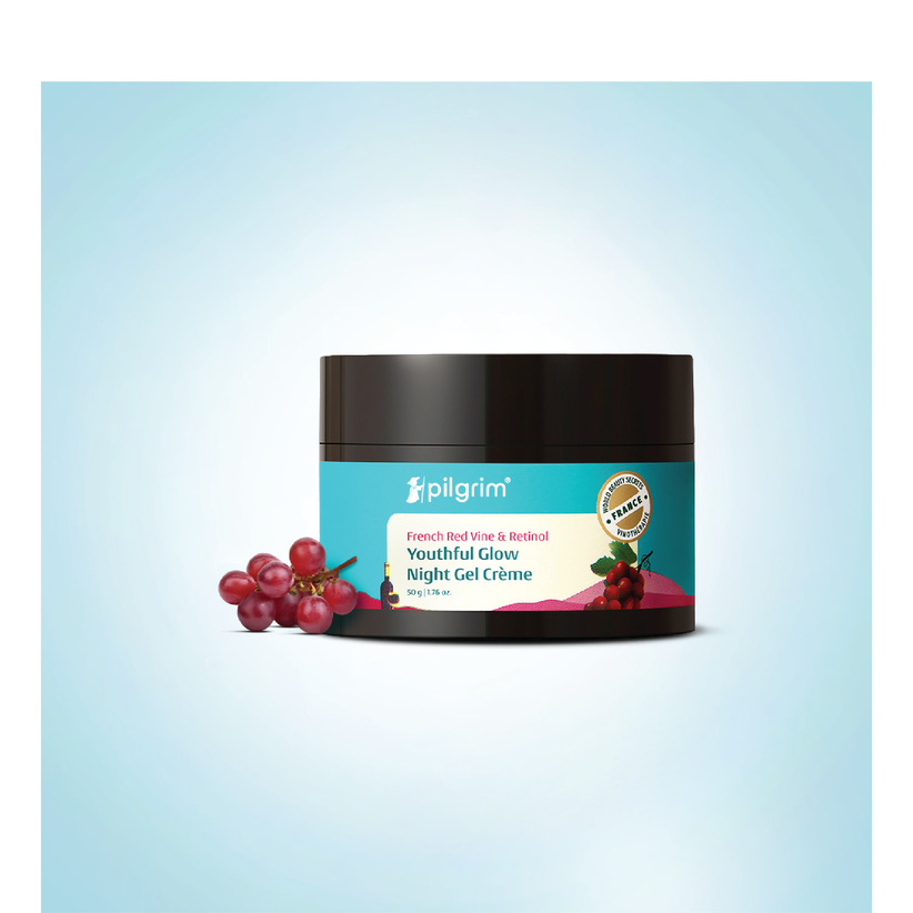 Pilgrim French Red Vine & Retinol Youthful Glow Night Gel Creme - 50 g