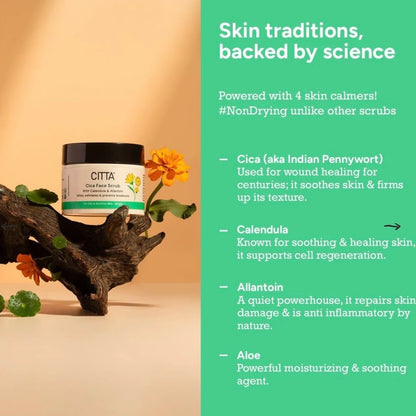CITTA Cica Face Scrub (with Encapsulated Actives) | 50 gm