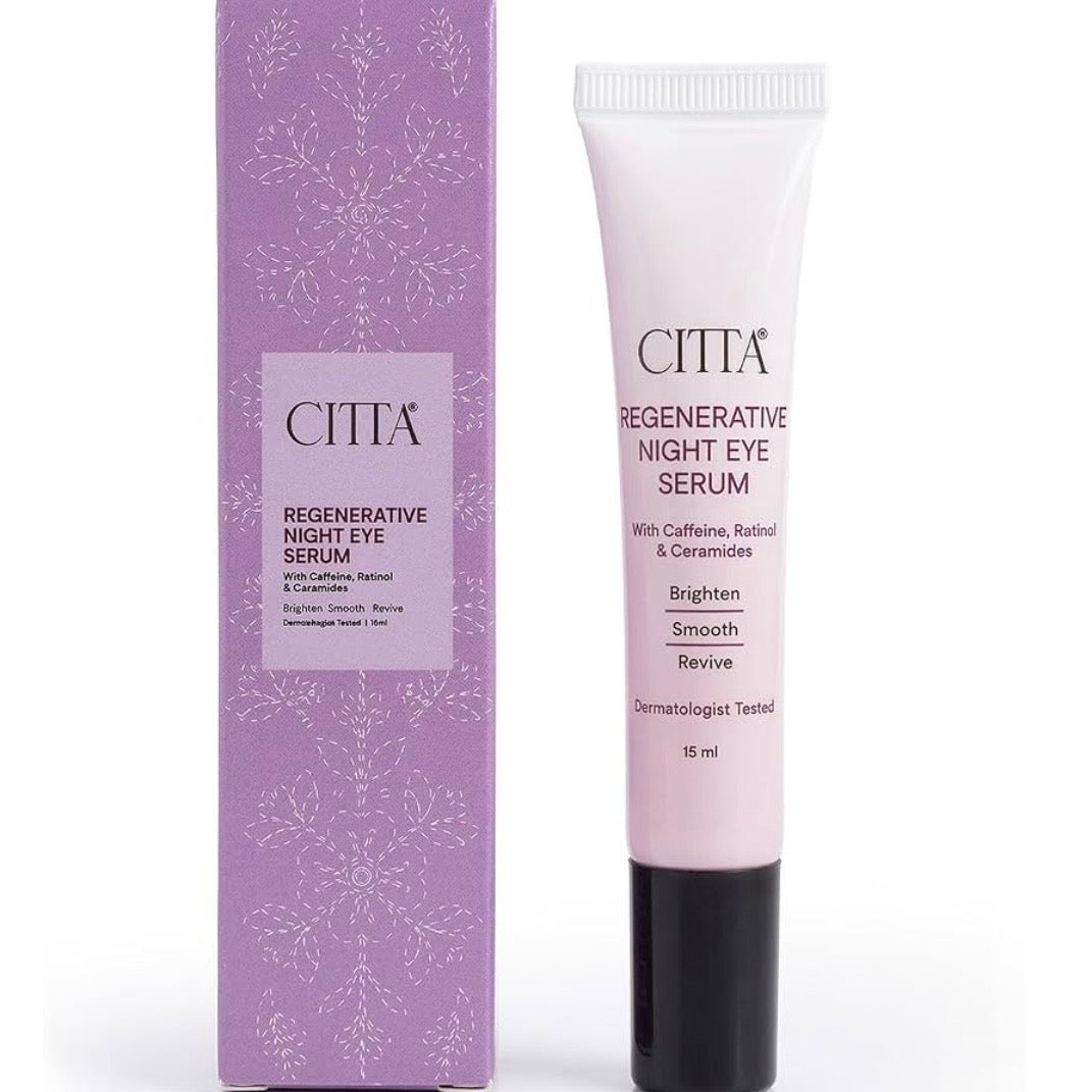 CITTA Regenerative Night Eye Serum (Caffeine, Retinol & Ceramides) | 15 ml
