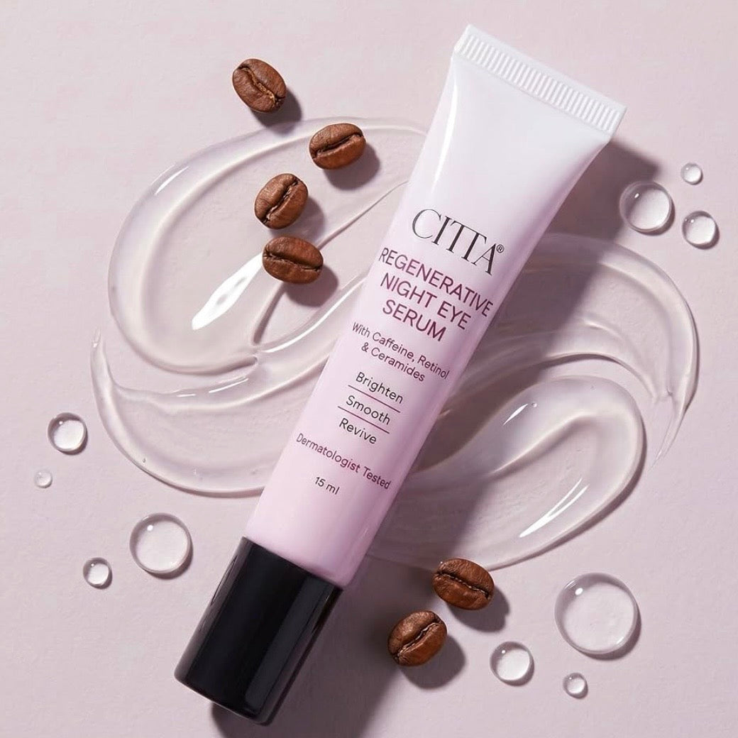 CITTA Regenerative Night Eye Serum (Caffeine, Retinol & Ceramides) | 15 ml