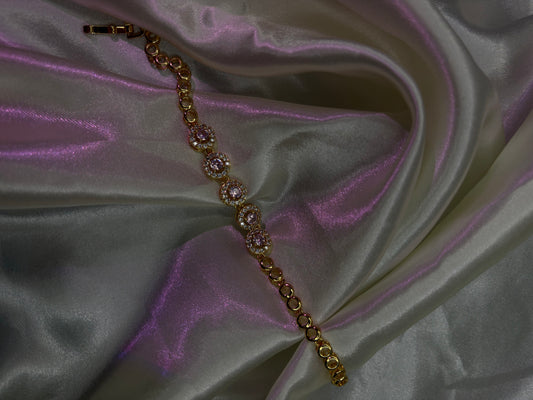 Rose Gold Twisted Cable Station Bracelet