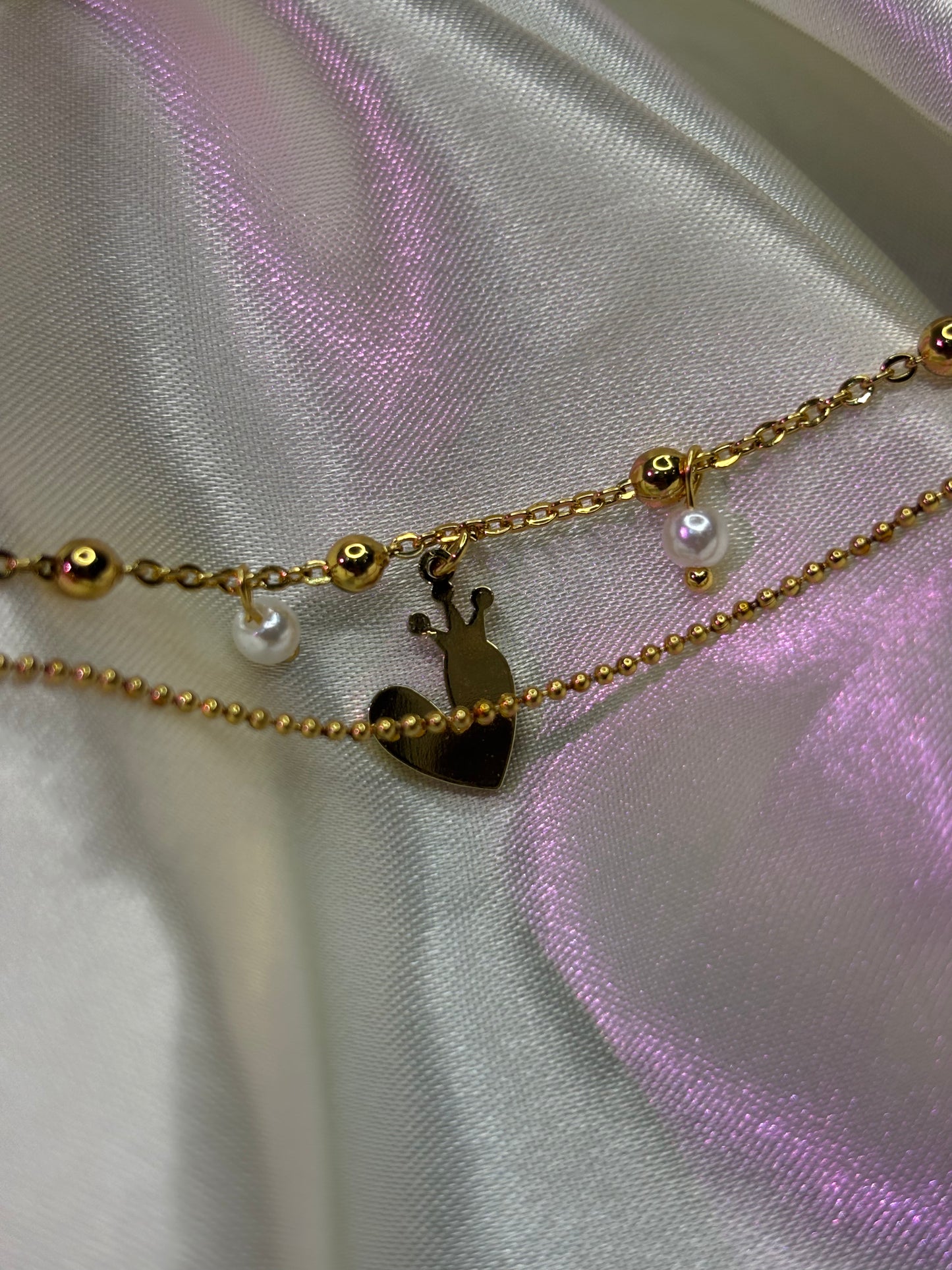Double-Layer Evil Eye Charm Slider Bracelet
