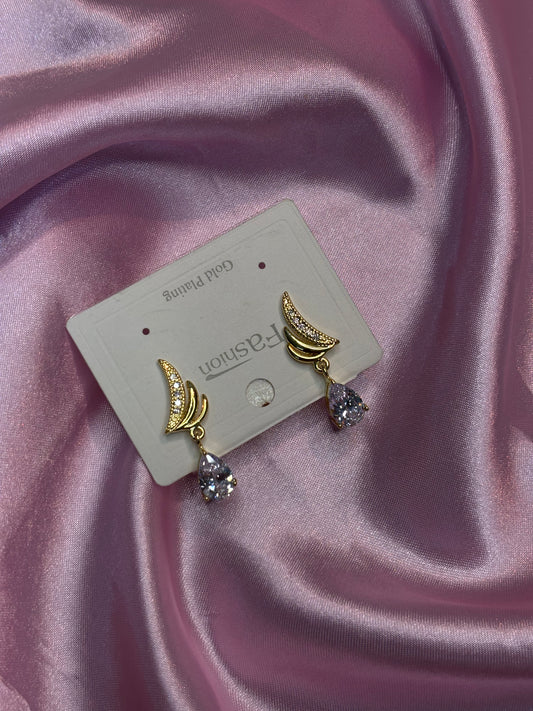 Winged Goddess Silhouette Drop Earrings