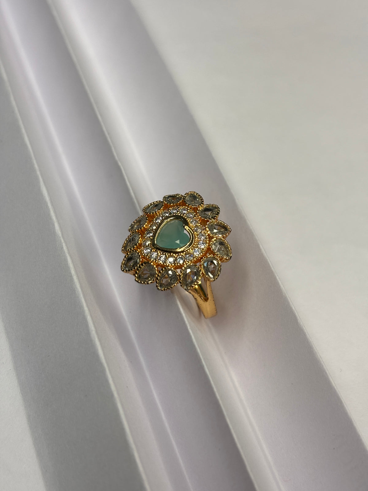 Antique Emerald Mandala Ring