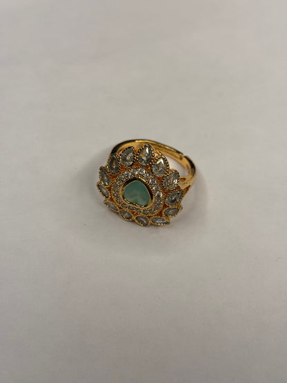 Antique Emerald Mandala Ring