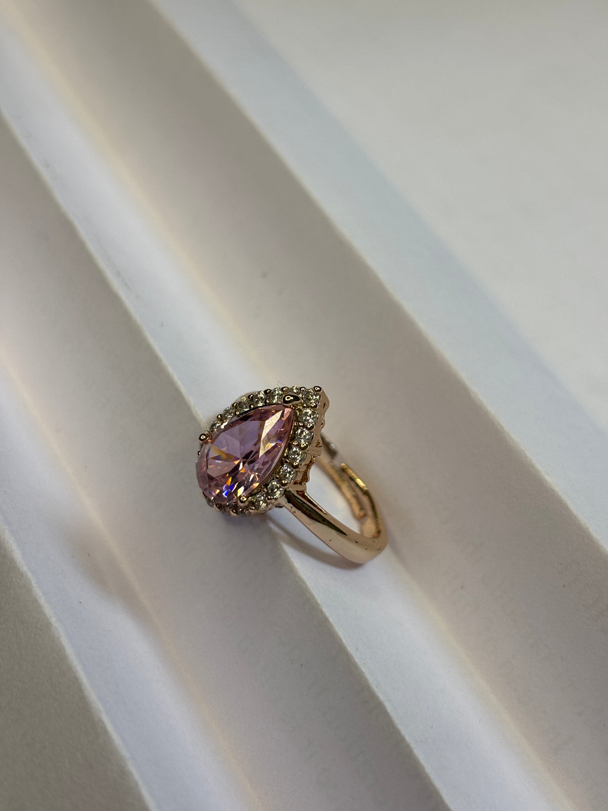 Marquise Leaf Dainty Crystal Ring