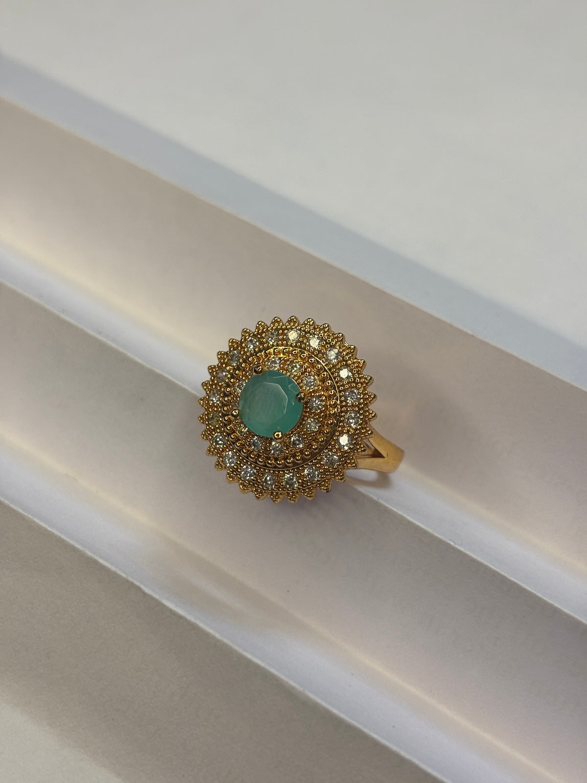 Turquoise Blossom Petal Ring