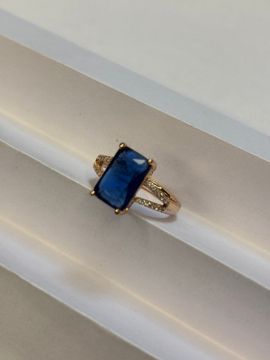 Emerald-Cut Lapis Signet Ring