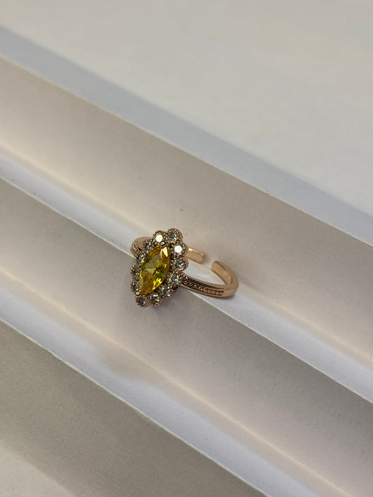 Canary Yellow Cushion Solitaire Ring
