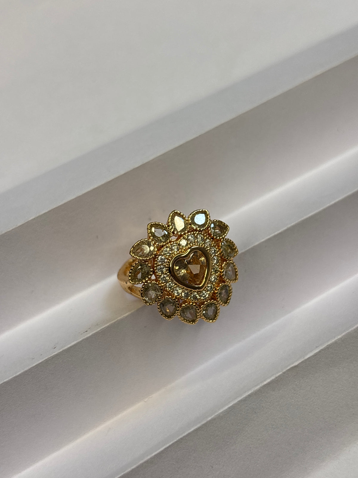 Moroccan Sunburst Medallion Cocktail Ring