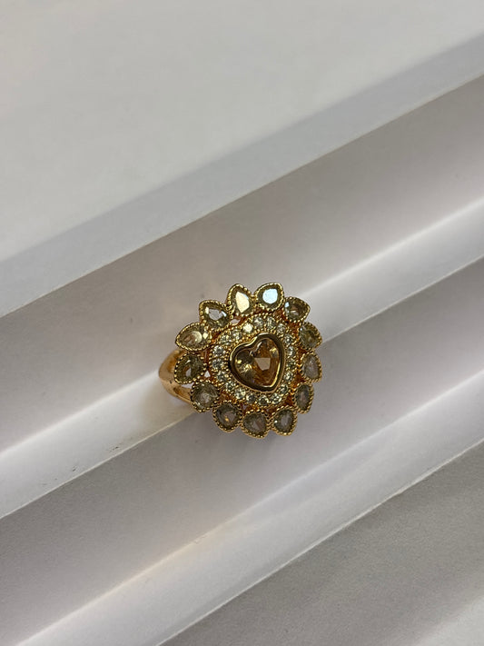 Moroccan Sunburst Medallion Cocktail Ring