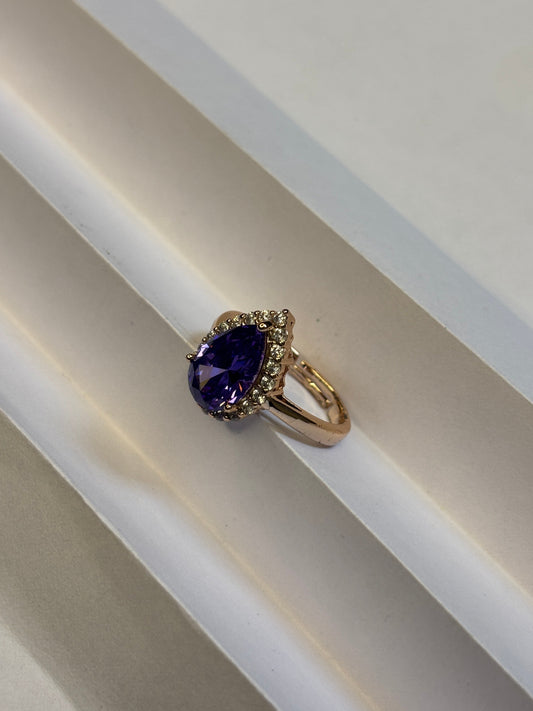 Oval Cobalt Sapphire Statement Ring