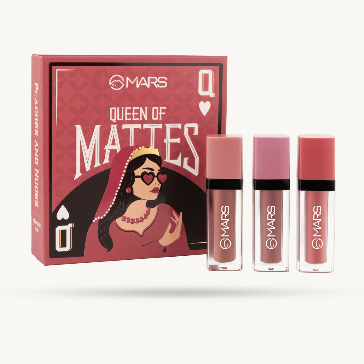 MARS Queen of Mattes Liquid Lipstick Set - Peaches and Nudes