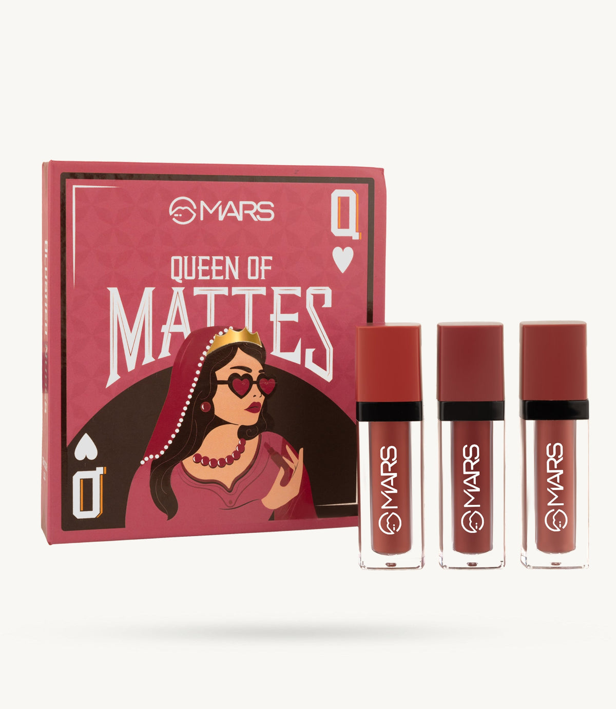 MARS Queen of Mattes Liquid Lipstick Set - Blushed Nudes