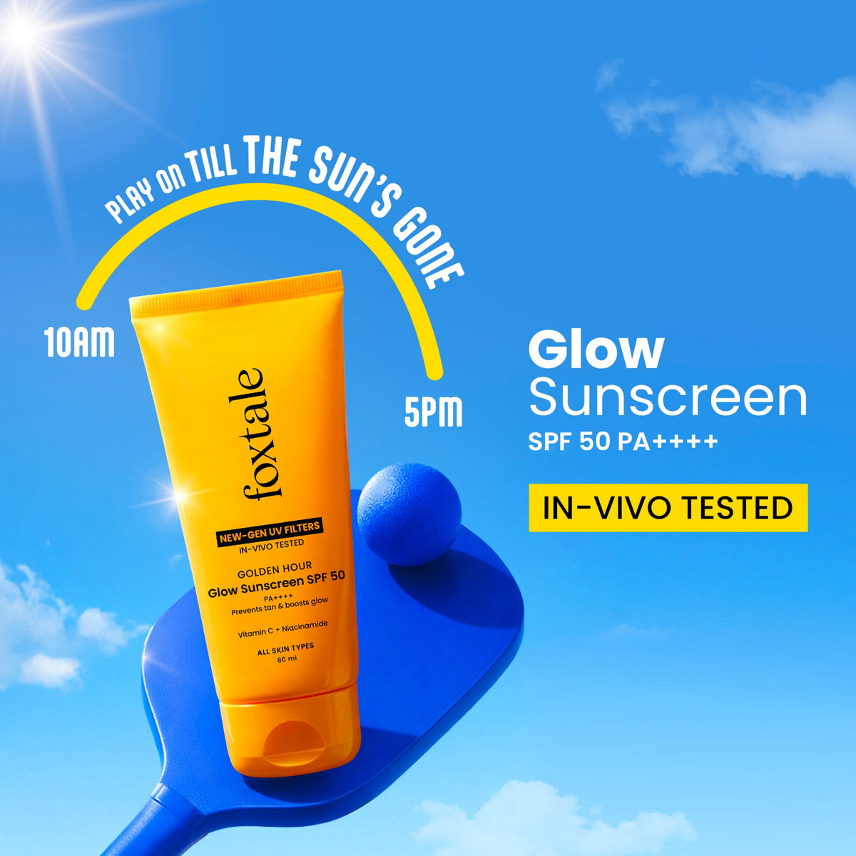 Foxtale Glow Sunscreen - 80 ml
