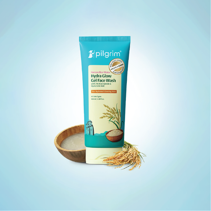 Pilgrim Korean Rice Water Hydra Glow Gel Face Wash - 100 ml
