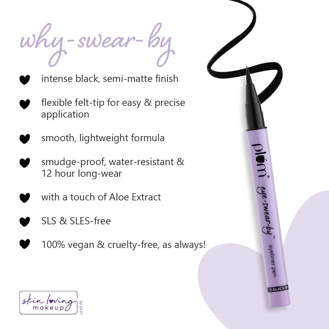 Plum Eye-Swear-By Eyeliner Pen - Black