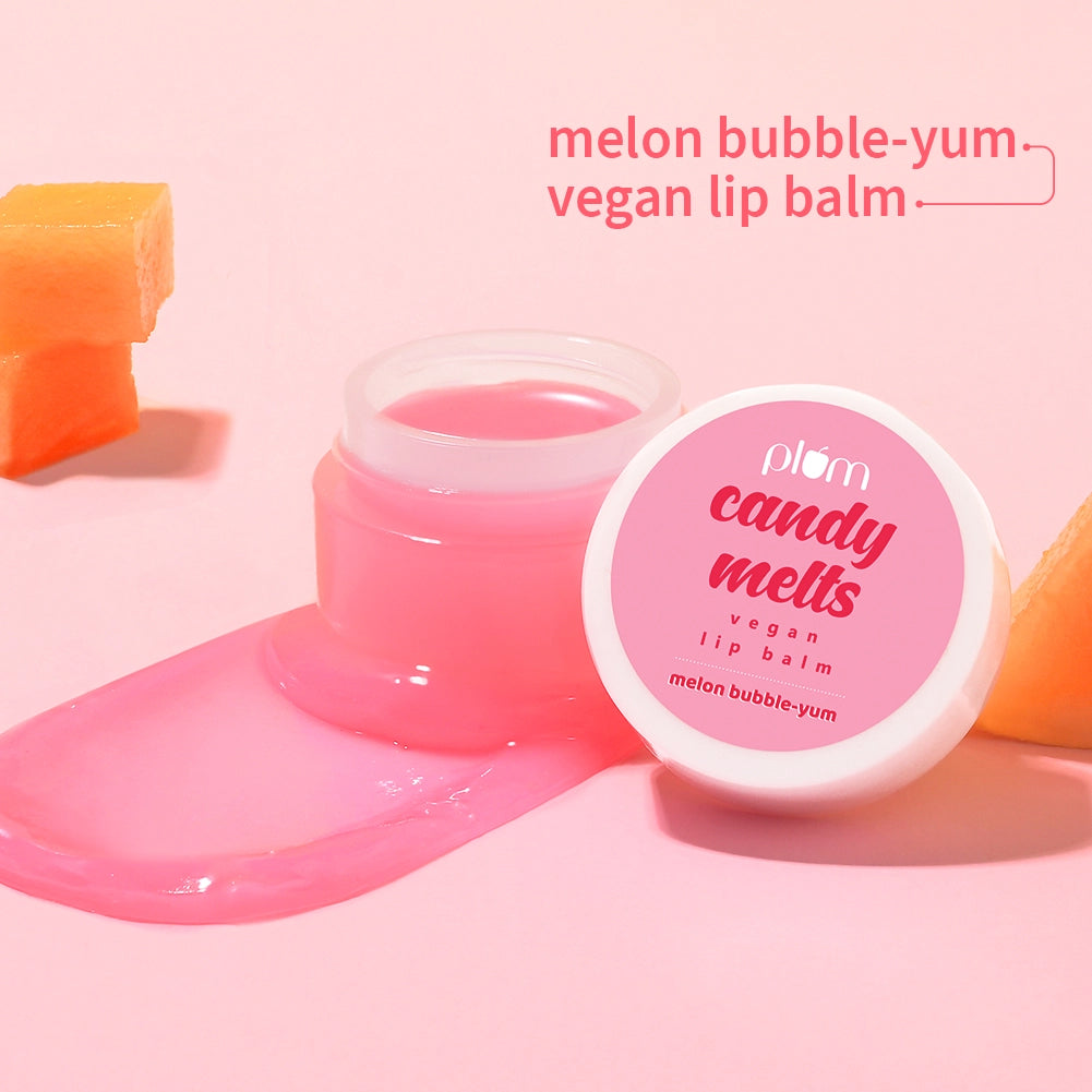 Plum Candy Melts Lip Balm Pot - Melon Bubble Yum